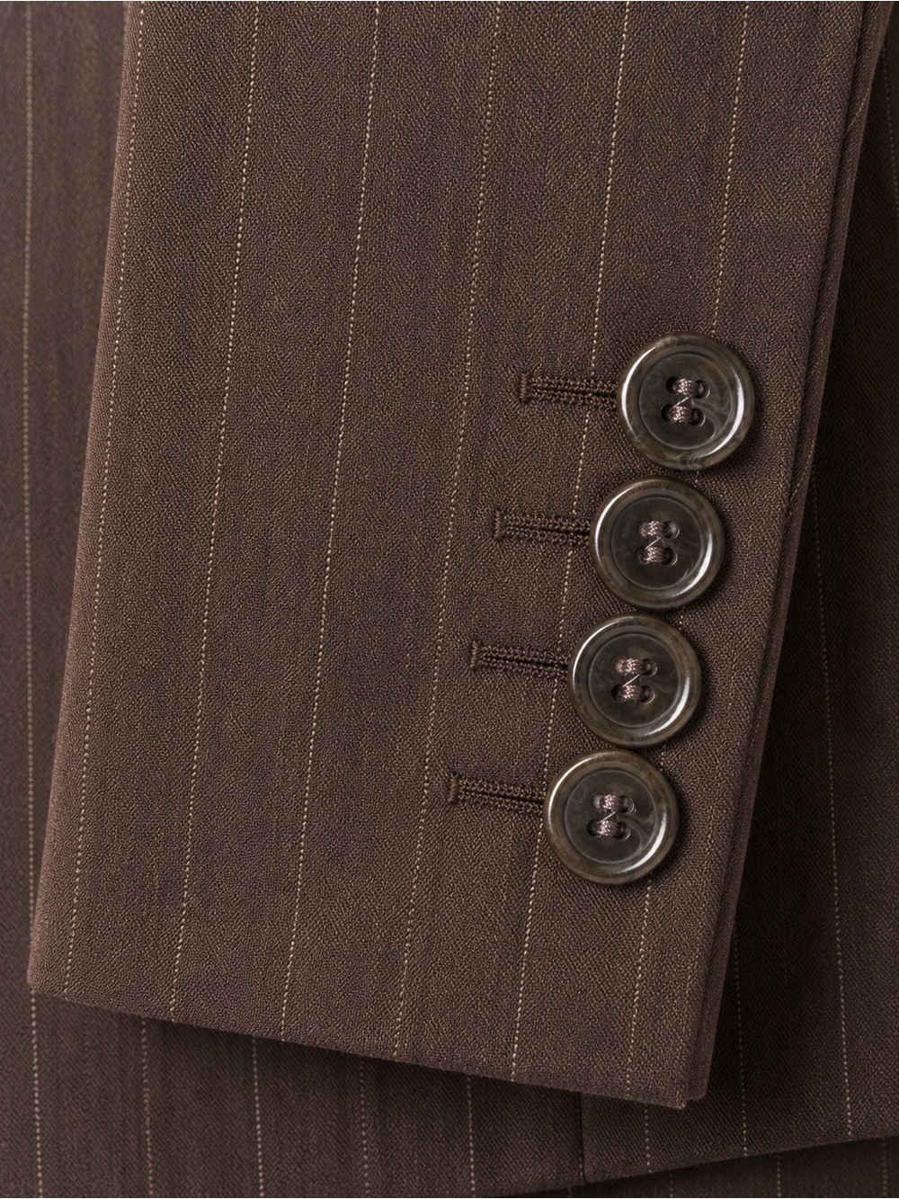 BCBGMAXAZRIA Brown Pinstripe Suit Set Size 2 Blazer Pants Office Career NWOT - Picture 6 of 7